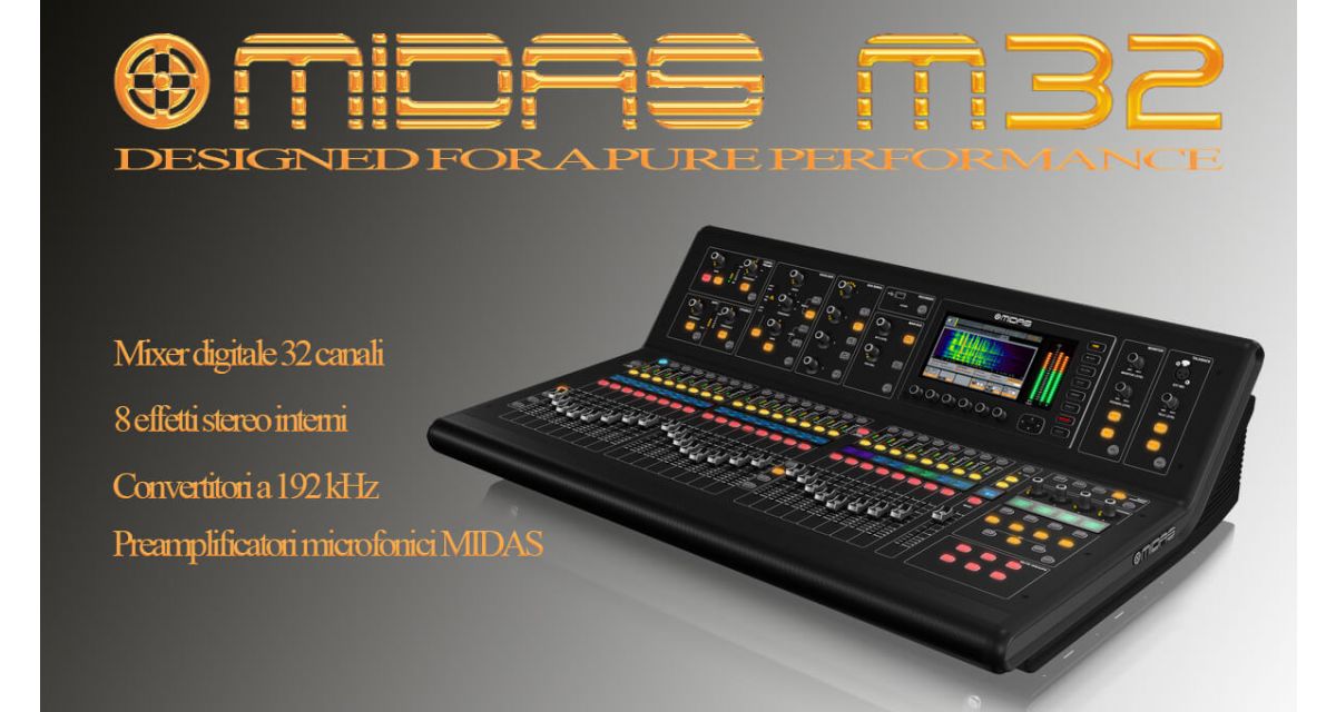 Midas M32: il mixer digitale Midas nato per oggi e per domani