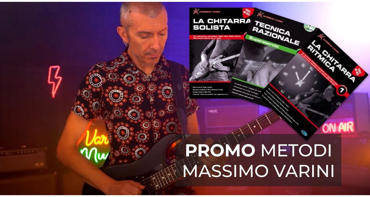 I manuali di chitarra di Massimo Varini offrono extra sconti sui corsi online