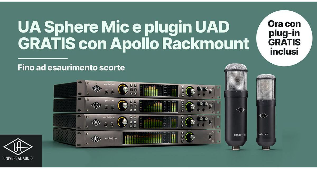 Universal Audio Apollo Rack ti regala Plug in e UA Sphere Modeling Mic