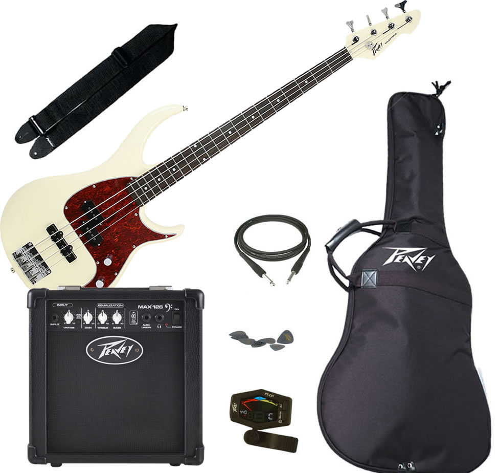 Kit Electric Bass - Basso Elettrico Nuovo con Custodia + Cavo Jack +  Accordatore