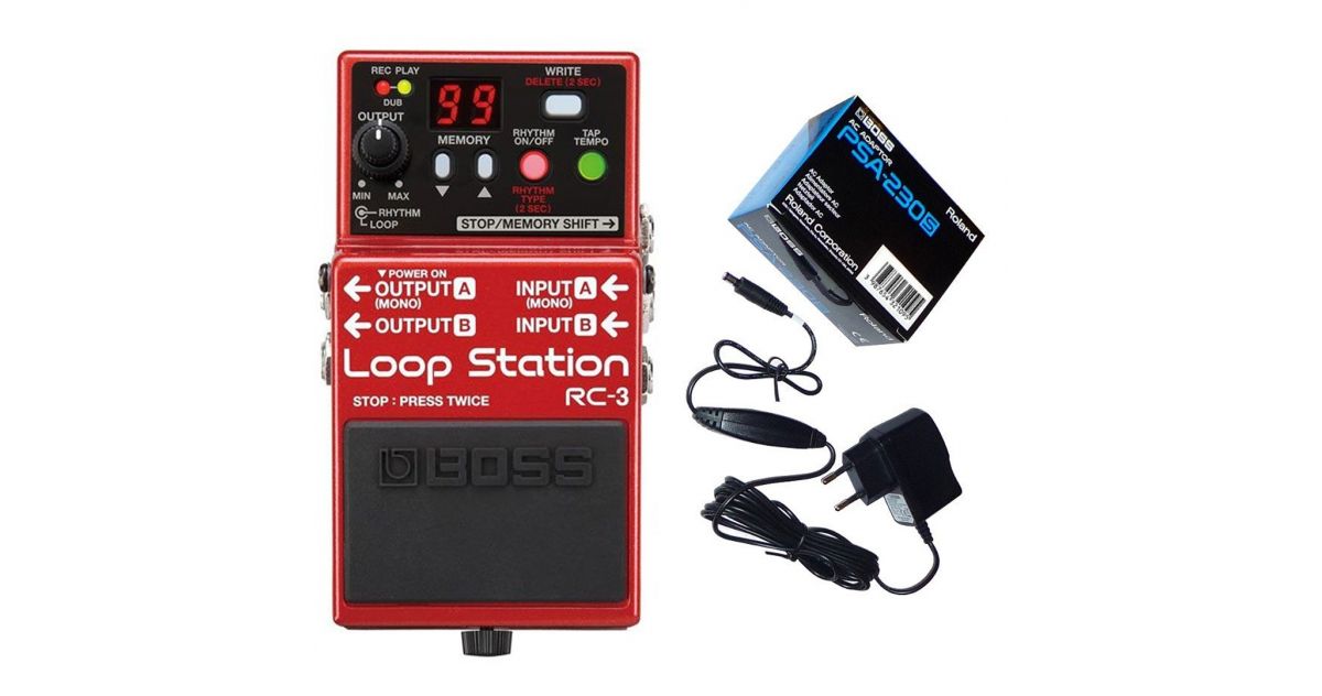 BOSS RC3 Pedale Loop Station USB 2.0 con Alimentatore
