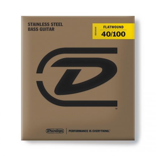 Dunlop - DBFS40100 Flatwound Light Scala lunga Set/4