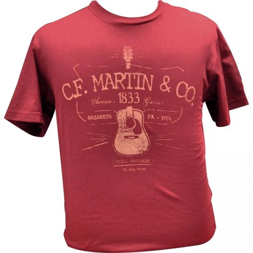Martin & Co. - 18C0003M T-Shirt D-28 Logo, Cardinal, M