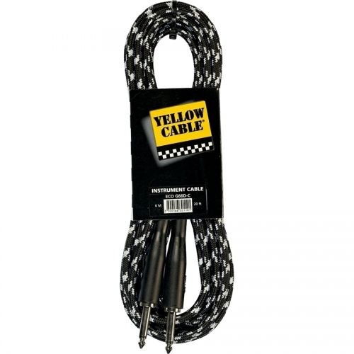 Yellow Cable - G66DG Cavo Strumento Jack Mono/Jack Mono Molded Grey/Black 10 m
