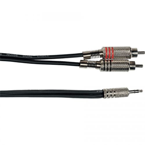 Yellow Cable - K06M-3 Cavo Segnale 2x RCA maschio/Mini Jack Stereo 3 m