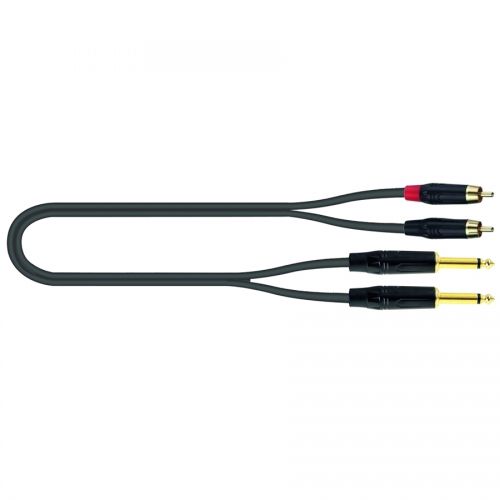 Quik Lok JUST 2RCA2J 5 Cavo Adattatore 2 RCA/2 Jack Mono 5 metri