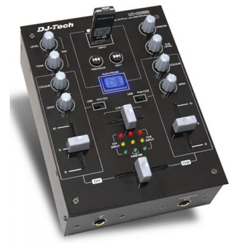 0-DJ TECH MX10 USB - MIXER 