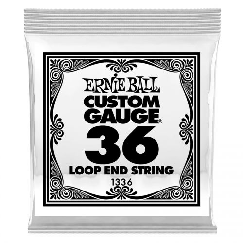 0 Ernie Ball - 1336 Stainless Steel Wound Loop End .036