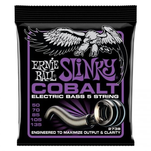 0 Ernie Ball 2738 Power Slinky Cob 5 Bass 50-135