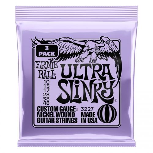 0 Ernie Ball 3227 Ultra Slinky Nckl Wnd 3 Pk 10 48