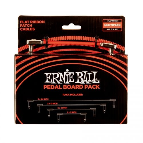 0 Ernie Ball 6404 Flat Ribbon Patch Cables Red Multi-pack