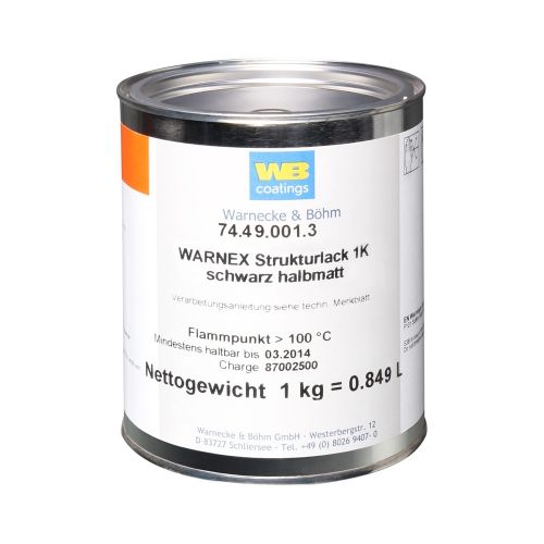 0 Warnex 0131 - Vernice Strutturata nera 1 kg Warnex
