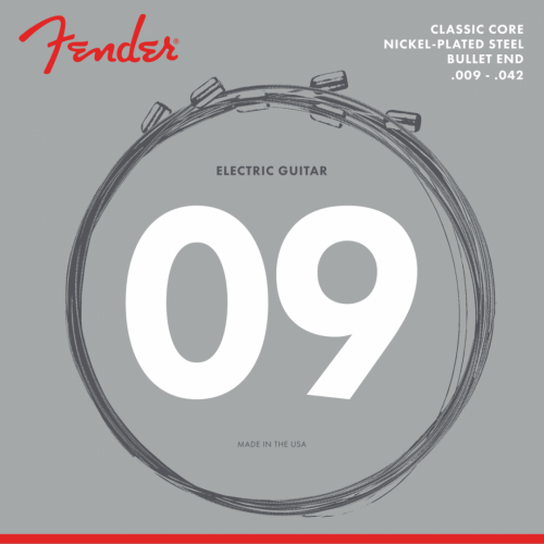 0 FENDER Classic Core Electric Guitar Strings 3255L Nickel Plated Steel Bullet Ends (.009-.042)