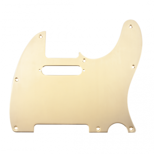 0 FENDER Pickguard Telecaster 8-Hole Mount Gold-Plated 1-Ply