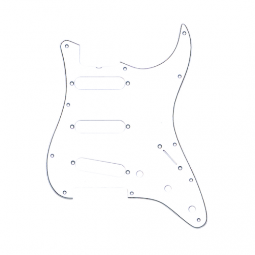 0 FENDER Pickguard Stratocaster S/S/S 11-Hole Vintage Mount (with Truss Rod Notch) White 3-Ply