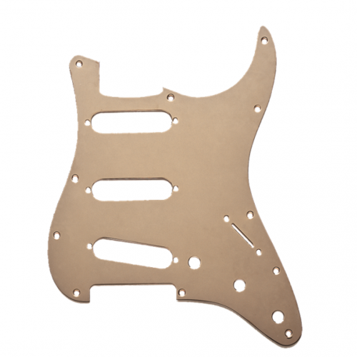 0 FENDER Pickguard Stratocaster S/S/S 11-Hole Mount Gold Anodized Aluminum 1-Ply