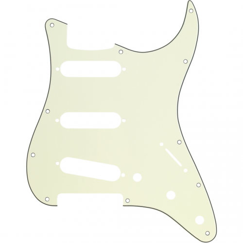 0 FENDER Pickguard Stratocaster S/S/S 11-Hole Mount Mint Green MG/B/MG 3-Ply