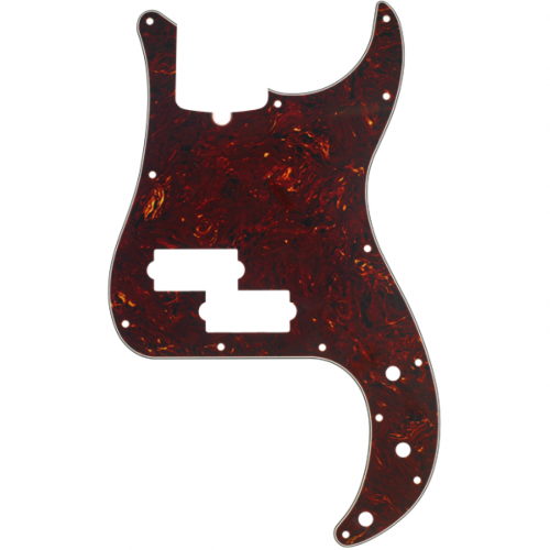 0 FENDER Pickguard Precision Bass 13-Hole Mount (with Truss Rod Notch) Tortoise Shell 4-Ply
