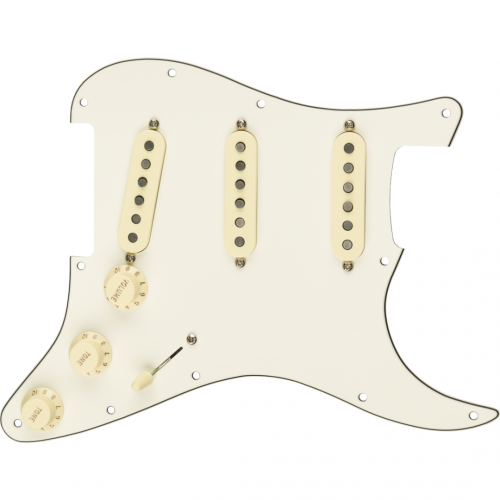 0 FENDER Pre-Wired Strat Pickguard Custom Shop Texas Special SSS Parchment 11 Hole PG