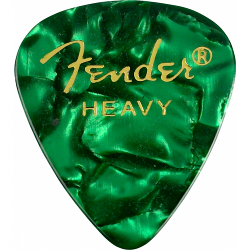 Fender Plettri Forma 351 Heavy Green Moto (12 Pezzi)
