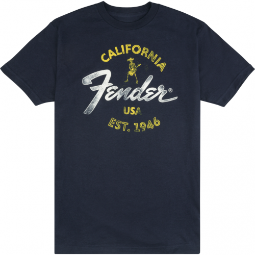 0 FENDER Fender Baja Blue T-Shirt Blue L
