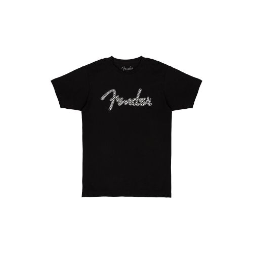 Fender Spaghetti Wavy Checker Logo Tee Black S