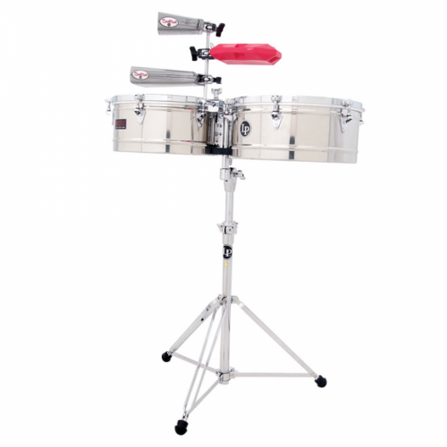 Latin Percussion LP1314-S Timbali Prestige Stainless Steel 