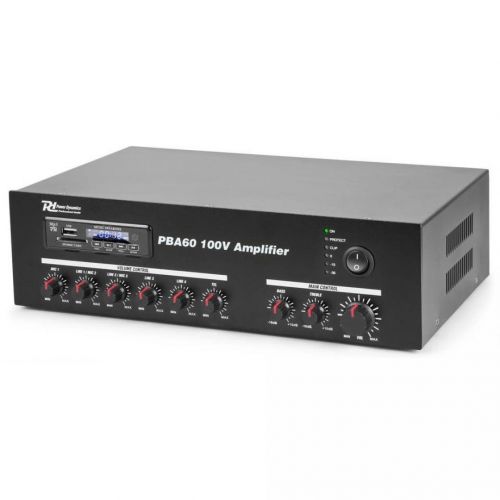 0 Power Dynamics pba60 100v amplifier 60w usb/mp3/bt