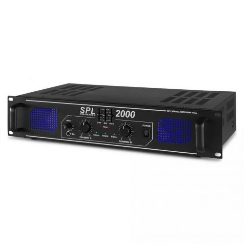 0 SkyTec spl 2000 amplifier 2x 1000w eq blk