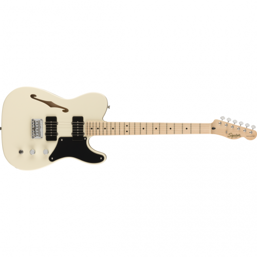 0 SQUIER Paranormal Carbronita Telecaster Thinline Maple Fingerboard Olympic White