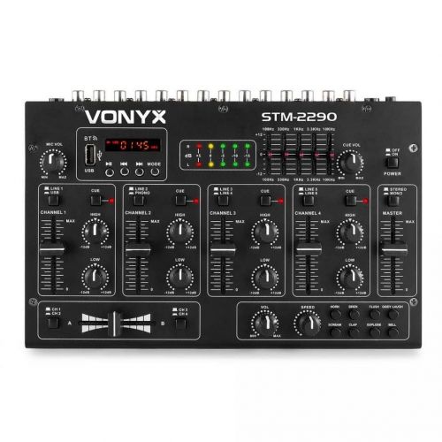 0 Vonyx stm-2290 mixer 6ch/eff/usb/mp3/bt