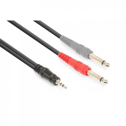 0 Vonyx CX332-3 Cable 3.5 Stereo -2x 6.3 Mono 3.0m 