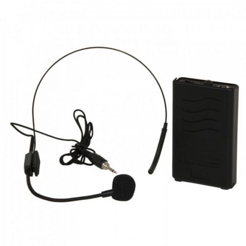 0 Ibiza PORTUHF-HEAD UHF 863MHZ Pocket Transmitter with Headphone Microphone for PORT8-10-12-15UHF-BT