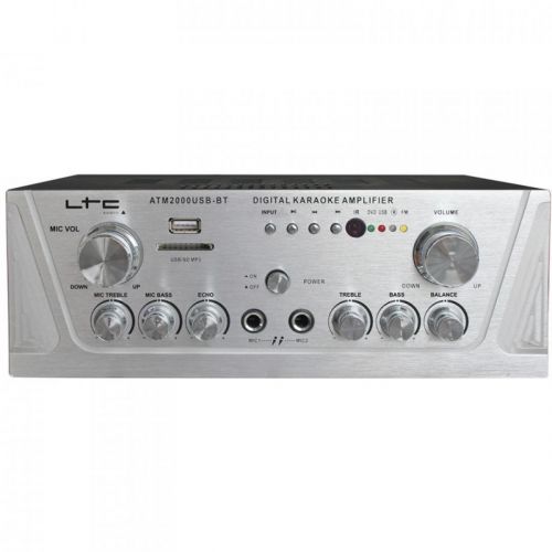 0 LTC Audio ATM2000USB-BT 2x 50W Stereo Amplifier with Karaoke, USB-MP3/SD & Bluetooth