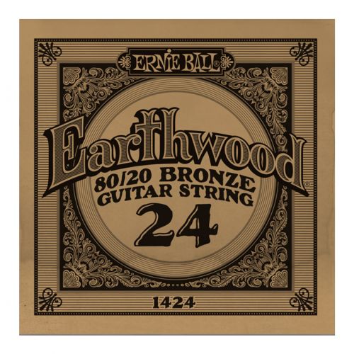 ERNIE BALL 1424 - Singola per Acustica Earthwood 80/20 Bronze (024)
