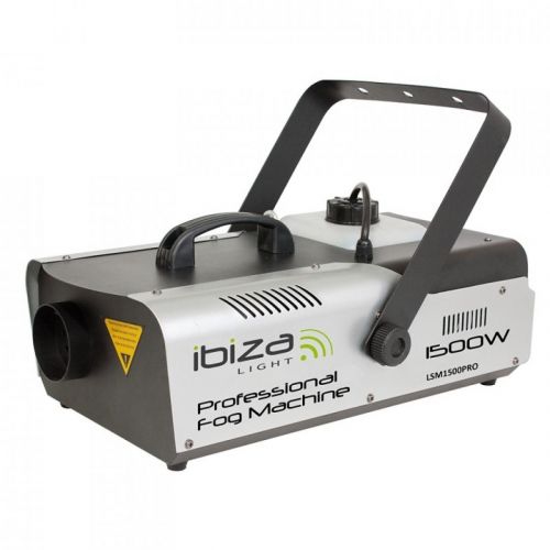 0 Ibiza LSM1500PRO Professional Fog Machine with DMX and Controller 1500W