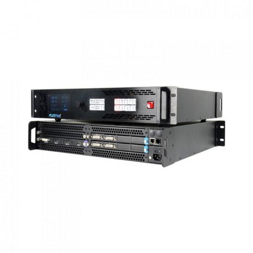 RGBlink FLEX4ml Splicing Video wall Processor with a 4K2K@60 input module, 4 DVI output modules and 2 EXT output modules