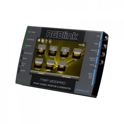 RGBlink MSP200pro Signal & Test Pattern Generator with Plug Pack & ABS Protective Case, Excludes optional SDI input module and Batteries
