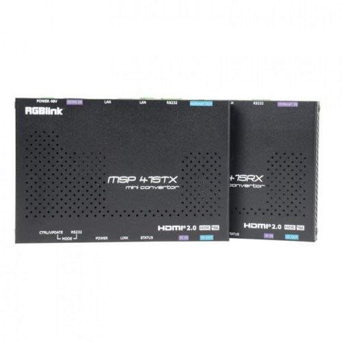 0 RGBlink MSP415 TX HDBaseT HDMI 2.0 to Cat6 ExtenderHDMI, IR, Remote Power Ext. up to 65m, 4K@60 - Transmitter