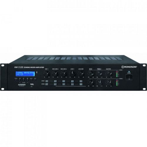 0 Rondson AM 2240 2 x 240W Mixing Amplifier with Tuner, MP3, Bluetooth - 8 Ohms / 100V 