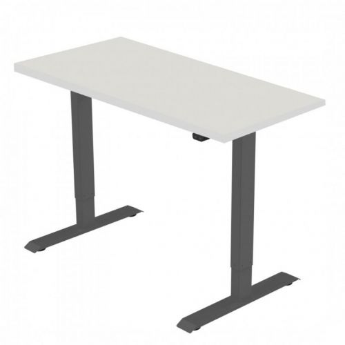celexon eAdjust-71121B-Table125 Economy series Electrically height-adjustable desk, black, with Table Top 125 x 75 cm