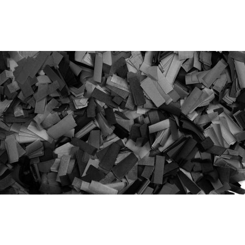 0 Showtec - Show Confetti Rectangle 55 x 17mm - Nero, 1 kg Ignifugo