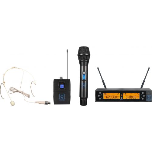 Oqan QWM-2 Dual Combo ( HH + Earset ) 470-494 Mhz FR Sistema wireless: microfono intercambiabile