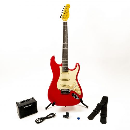 Oqan PACK RIFF SERIES QGE-RST2 RED Chitarra elettrica solid body