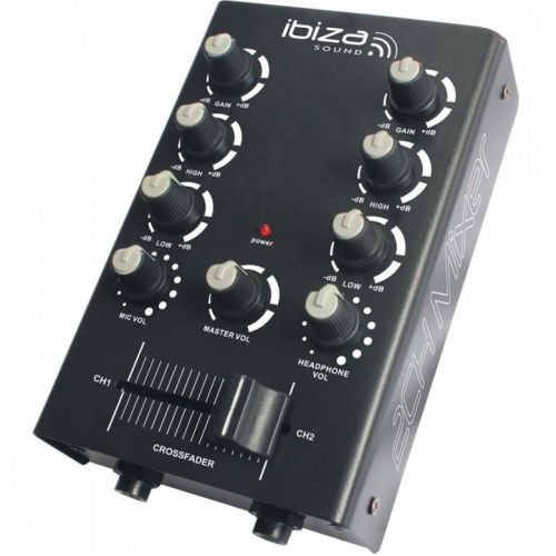 0 Ibiza MIX500 2-Channel Mixer