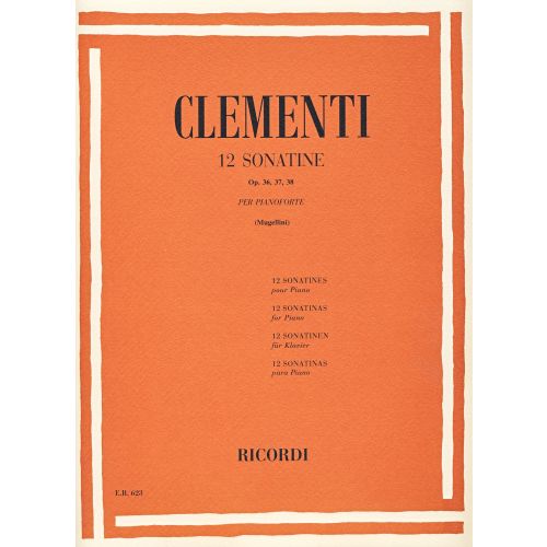 RICORDI Clementi, Muzio 12 SONATINE OP. 36, 37, 38