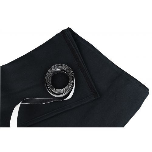 Showtec - Skirt for Stage-elements - 6 m (P) - 1 m (H), Nero