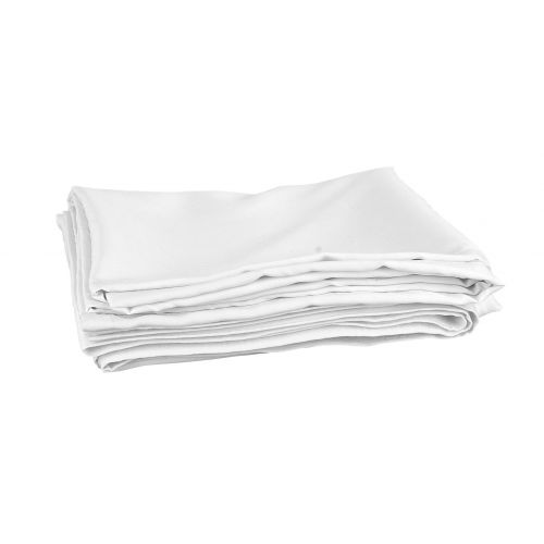 Showtec - P&D Curtain - Medium Gloss Satin - Con pieghe, 300(l) x 300(h)cm, 300 Gram/M2, Bianco