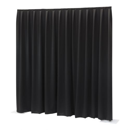 Showtec - P&D curtain - Dimout - Con pieghe, 300(l) x 300(h)cm, 260 Gram/M2, Nero