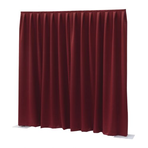 Showtec - P&D curtain - Dimout - Con pieghe, 300(l) x 300(h)cm, 260 Gram/M2, Rosso